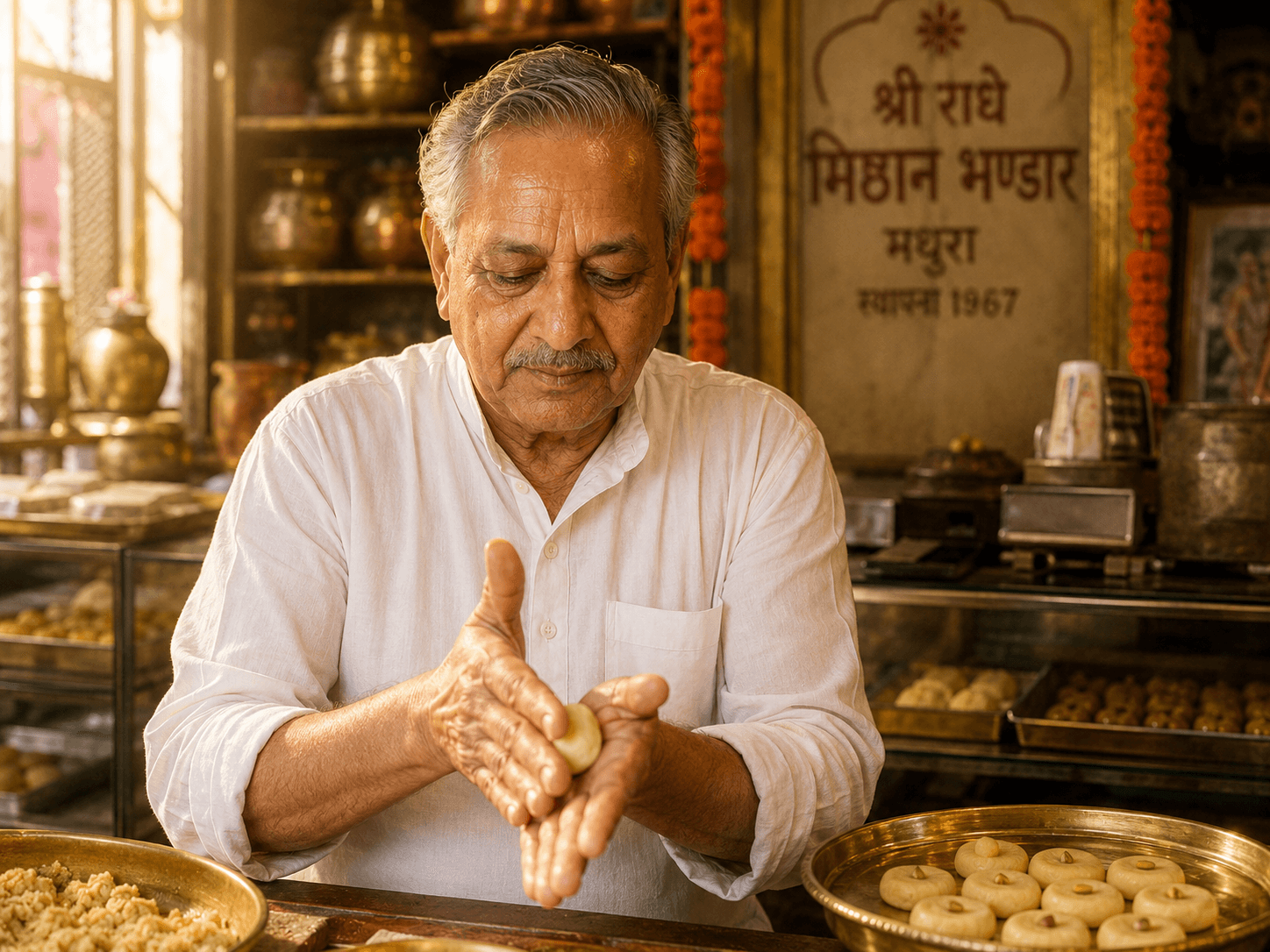 Ram Lal Gupta at work