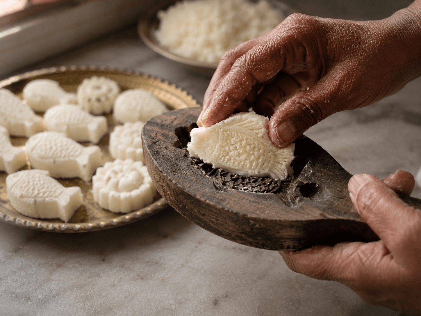 Making Chhena Sandesh